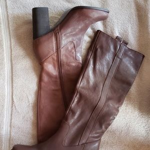 N.Y.L.A. brown leather boots.